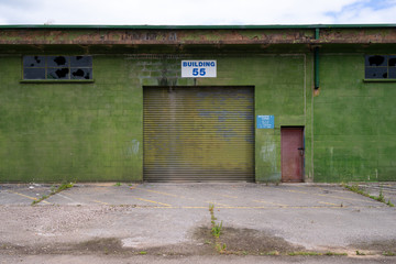 Fototapeta na wymiar Abandoned RAF Newton building
