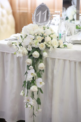 Beautiful white cool decoration wedding ceremony or party