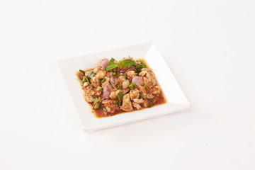 Thai Food on white background