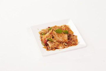 Thai Food on white background