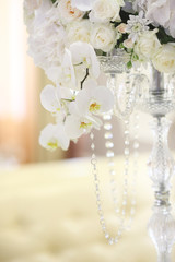 Beautiful white cool decoration wedding ceremony or party