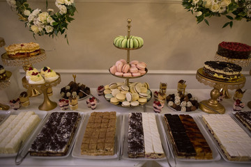 delicious candy bar with various sweets