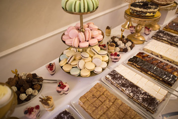delicious candy bar with various sweets