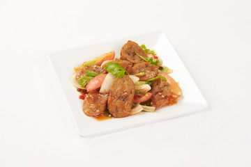 Thai Food on white background