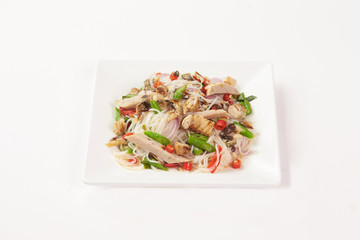 Thai Food on white background