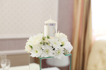 Beautiful white cool decoration wedding ceremony or party