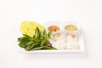 Thai Food on white background