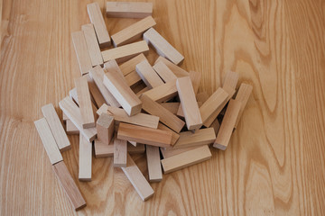 wooden block on a wooden table
