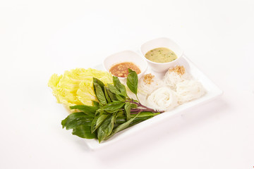 Thai Food on white background