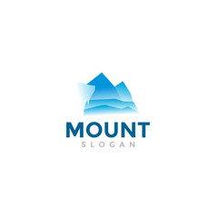 Obraz premium modern gradient mountain logo. simple icon, template design illustration
