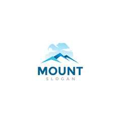 modern gradient mountain logo. simple icon, template design illustration