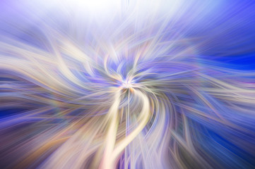 Obraz premium Abstract design concept of colorful light trail swirl twirl shapes pattern effect, track of motion light illustration background, close up.