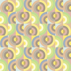 Beautiful of Colorful Circle, Reapeated, Abstract, Illustrator Pattern Wallpaper. Image for Printing on Paper, Wallpaper or Background, Covers, Fabrics
