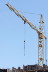 construction site with crane