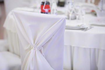 Wedding banquet table with flowers decoration