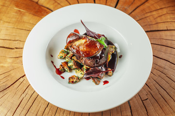 portion of delicate appetizer served on plate