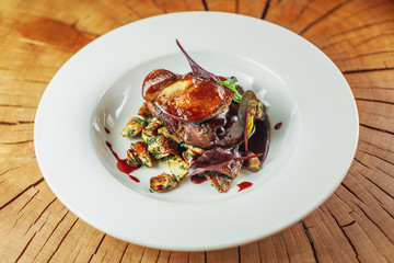 portion of delicate appetizer served on plate