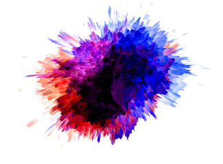 Abstract beautiful Colorful 3D rendering watercolor illustration painting background.