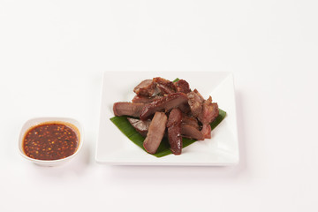 Thai food on white background