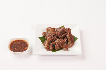 Thai food on white background