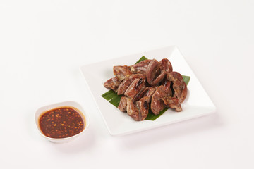 Thai food on white background