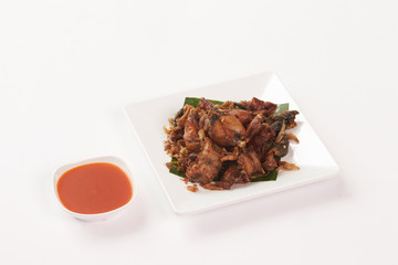 Thai food on white background