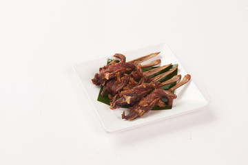 Thai food on white background