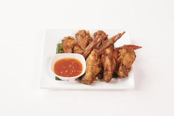 Thai food on white background