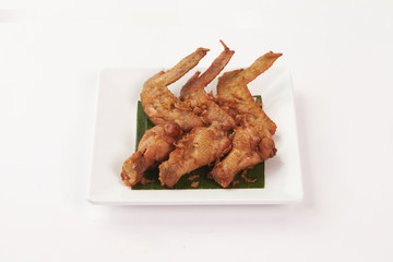 Thai food on white background