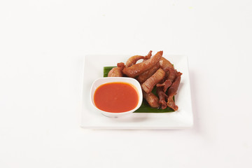 Thai food on white background