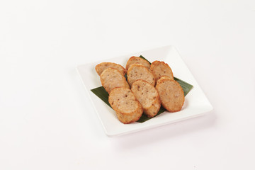Thai food on white background