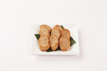Thai food on white background