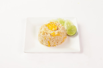 Thai food on white background