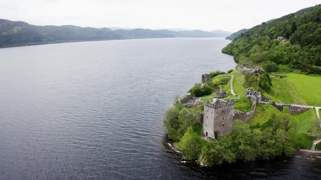 Drone video of Lake Loch Ness in Scotland