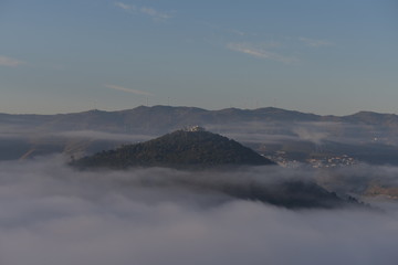 fog over the mountains
