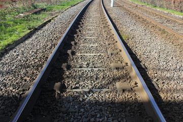 railway tracks in the countryside