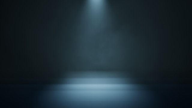 Stage white smoke spotlight background. 3D illustration © MUS_GRAPHIC