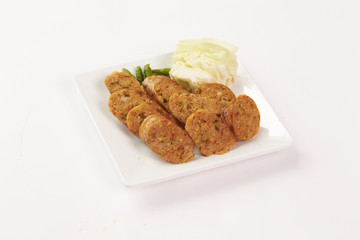 Thai food on white background