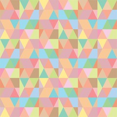 Beautiful of Colorful Triangle, Reapeated, Abstract, Illustrator Pattern Wallpaper. Image for Printing on Paper, Wallpaper or Background, Covers, Fabrics