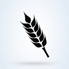 Farm wheat ears icon template and Agriculture symbol. illustration