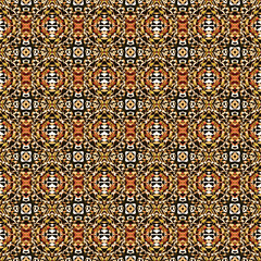 Ethnic Texture Ornament. Brown, Ochra, Cepia Rug. 