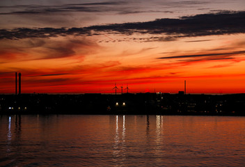 Fototapeta premium Moody sky and silhouette