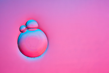 Bubbles pink background