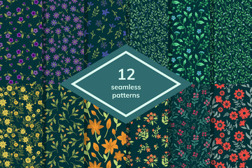 Seamless patterns set