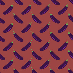 Seamless eggplant pattern