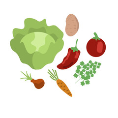 Vegetable soup illustration