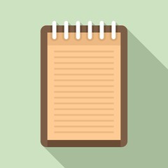 Sketch notebook icon. Flat illustration of sketch notebook vector icon for web design