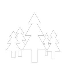 Obraz premium christmas tree coloring vector illustrator