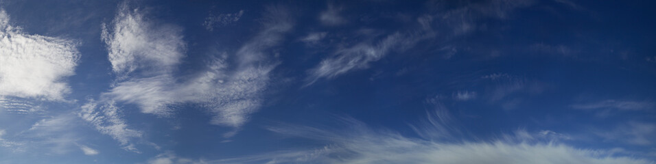 Blue sky with white clouds, natural backgrounds, panoramic sky	