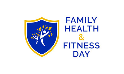 Vector illustration on the theme of National Family health and fitness day observed each year on second Saturday in June.